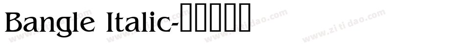 Bangle Italic字体转换